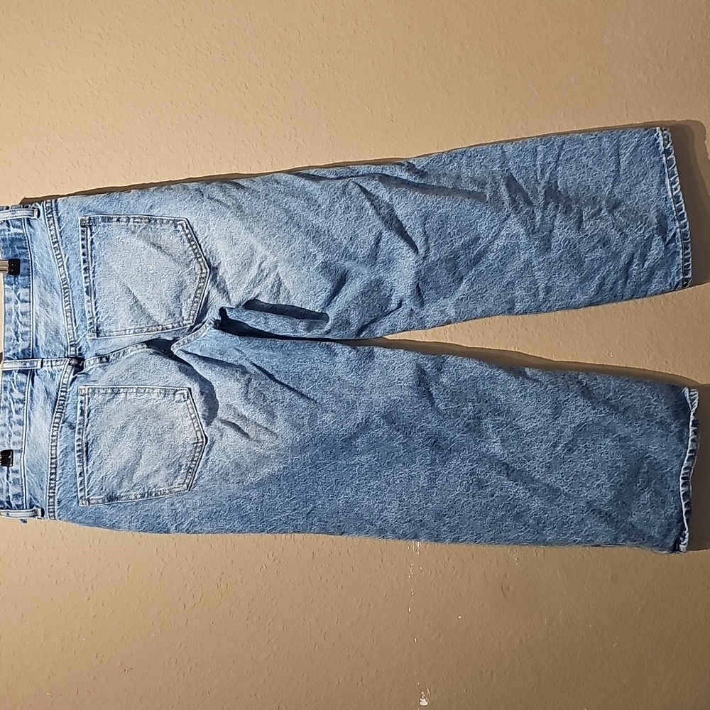 Song Wide Leg Light Wash Cropped Jeans Size 5 - Picture 5 of 5